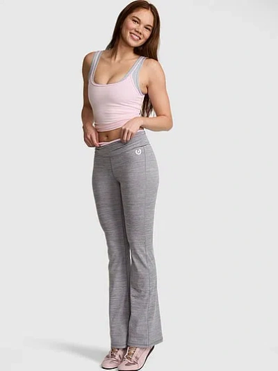 Pink Relay™ Overlap-band Flare Leggings In Gray