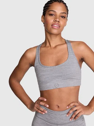 Pink Relay™ Racerback Sports Bra In Gray