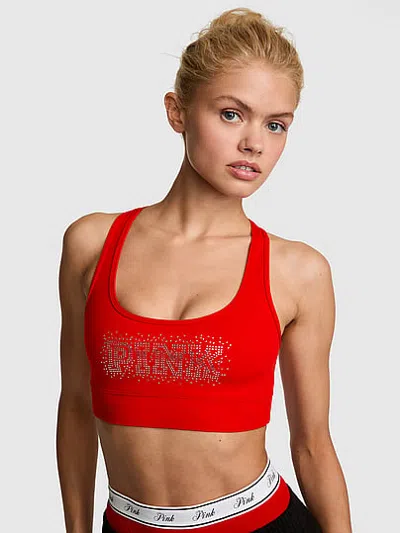 Pink Relay™ Racerback Sports Bra In Red