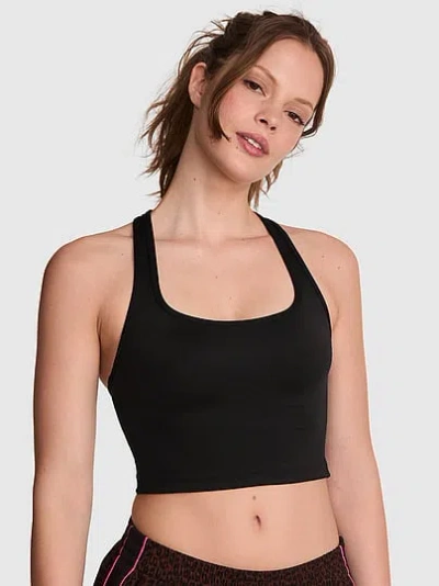 Pink Relay Racerback Tank Top In Black