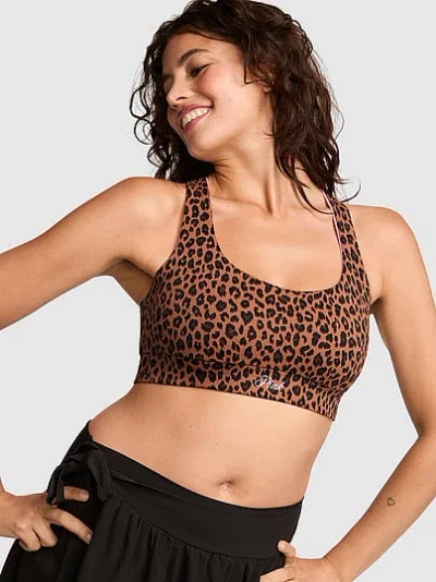 Pink Relay™ Reversible Racerback Sports Bra In Animal Print