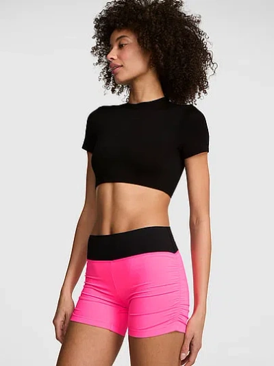 Pink Relay™ Ruched Bun Shorts In Black