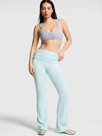 Pink Relay™ Ruched Foldover Flare Leggings In Blue