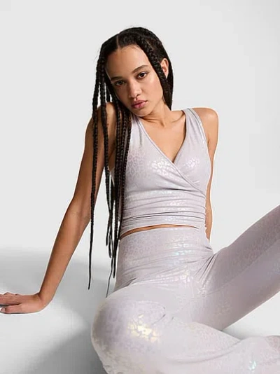 Pink Relay™ Ruched Wrap Bra Tank In Gray