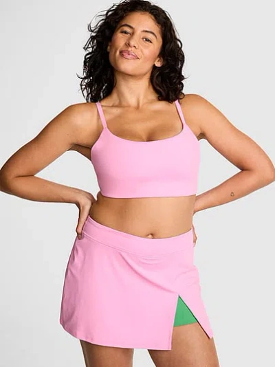 Pink Relay Square-neck Sports Bra In