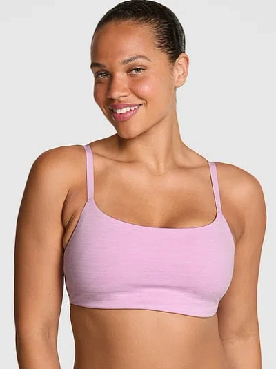 Pink Relay Square-neck Sports Bra In Purple