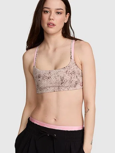 Pink Relay™ Square-neck Cross-back Sports Bra In Black