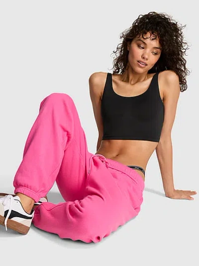 Pink Relay Strappy Longline Sports Bra In Black