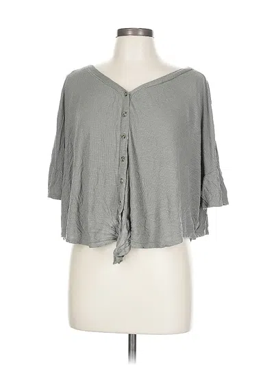 Pre-owned Pink Republic 3/4 Sleeve Blouse In Green