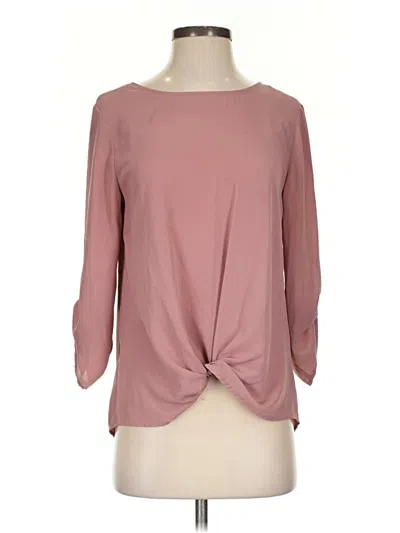 Pre-owned Pink Republic 3/4 Sleeve Blouse In Pink