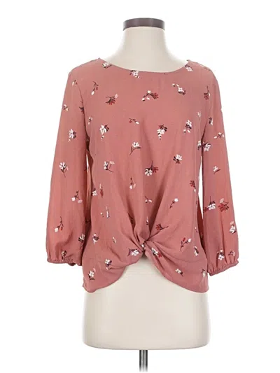 Pre-owned Pink Republic 3/4 Sleeve Blouse In Pink