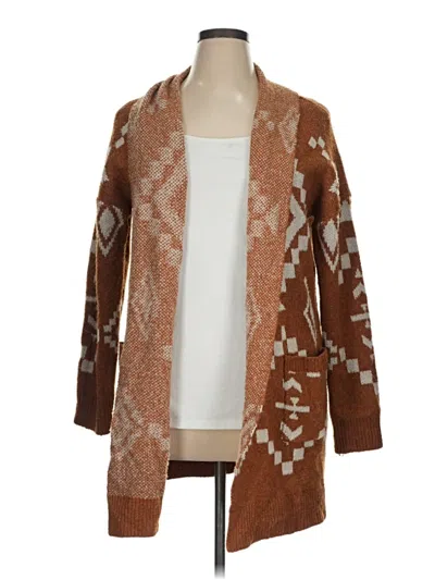 Pre-owned Pink Republic Cardigan Sweater In Brown
