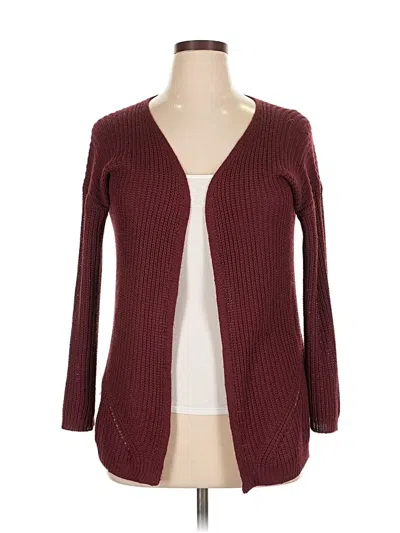 Pre-owned Pink Republic Cardigan Sweater In Burgundy