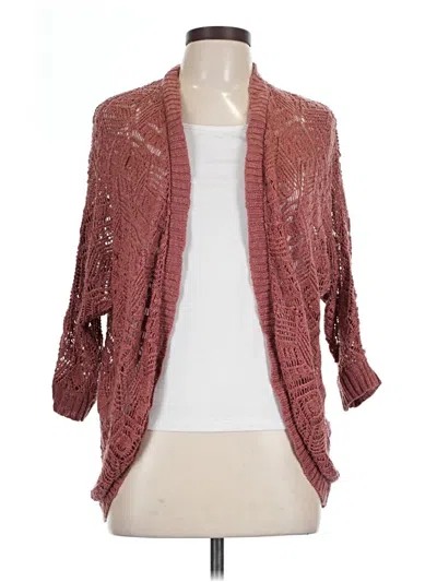 Pre-owned Pink Republic Cardigan Sweater In Burgundy