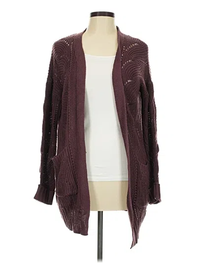 Pre-owned Pink Republic Cardigan Sweater In Burgundy