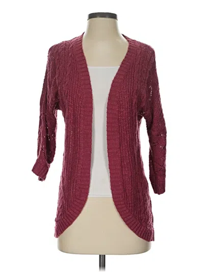Pre-owned Pink Republic Cardigan Sweater In Burgundy