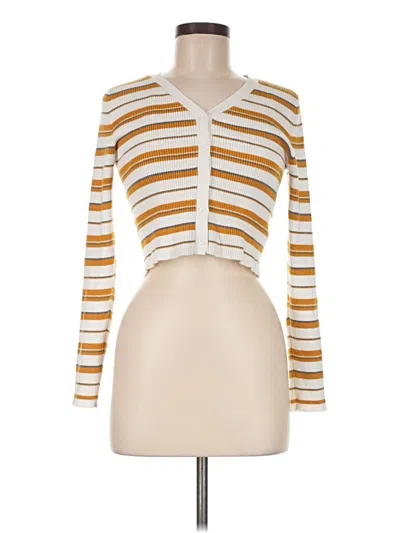 Pre-owned Pink Republic Cardigan Sweater In Yellow