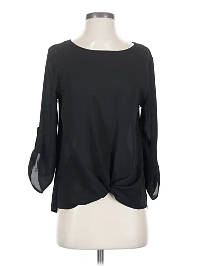 Pre-owned Pink Republic Long Sleeve Blouse In Black