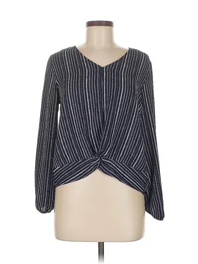 Pre-owned Pink Republic Long Sleeve Blouse In Blue