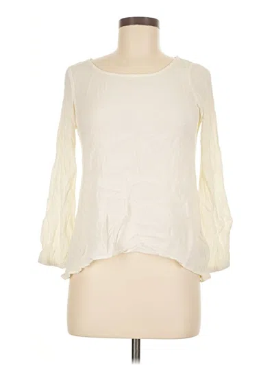 Pre-owned Pink Republic Long Sleeve Blouse In White