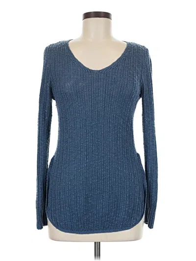 Pre-owned Pink Republic Long Sleeve Top Blue Scoop Neck Tops