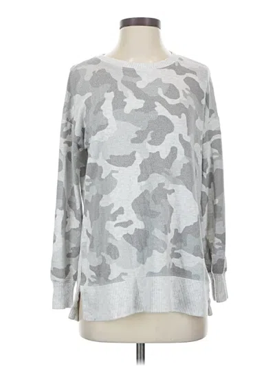 Pre-owned Pink Republic Long Sleeve Top Gray Boatneck Tops