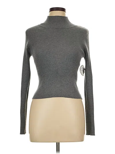 Pre-owned Pink Republic Long Sleeve Top Gray Turtleneck Tops