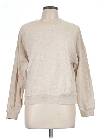 Pre-owned Pink Republic Long Sleeve Top Tan Crew Neck Tops