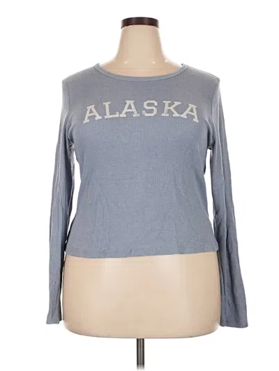 Pre-owned Pink Republic Long Sleeve T-shirt In Blue