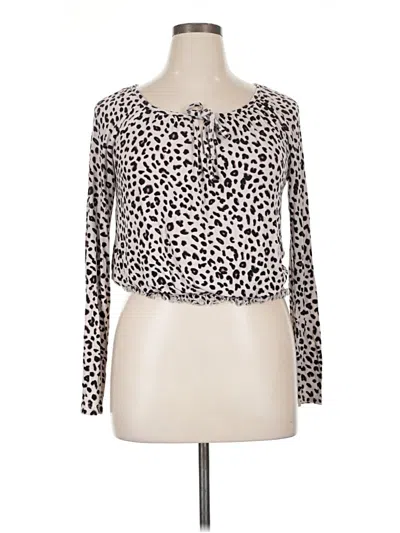 Pre-owned Pink Republic Long Sleeve T-shirt In White