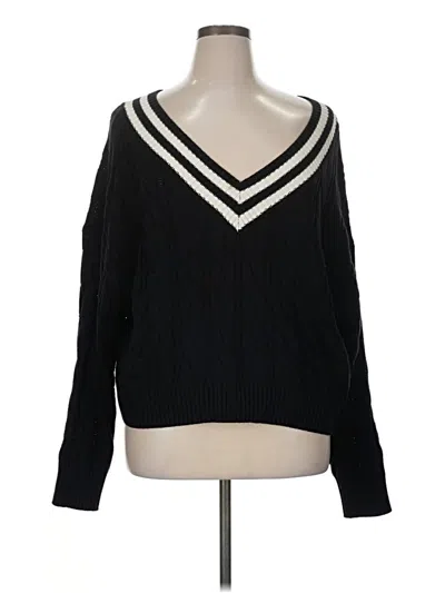 Pre-owned Pink Republic Pullover Sweater In Black