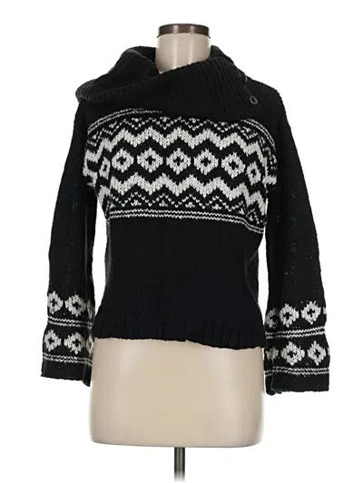 Pre-owned Pink Republic Pullover Sweater In Black
