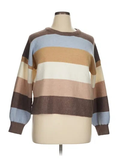 Pre-owned Pink Republic Pullover Sweater In Brown