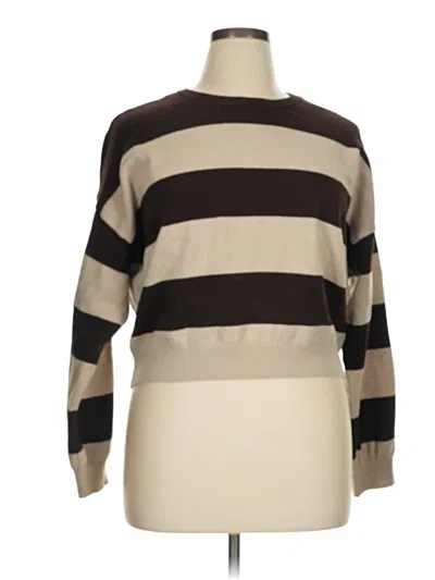 Pre-owned Pink Republic Pullover Sweater In Brown