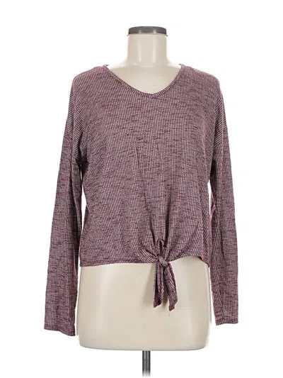 Pre-owned Pink Republic Pullover Sweater In Burgundy