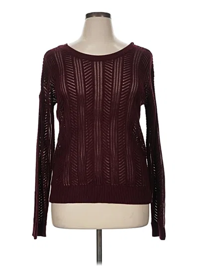 Pre-owned Pink Republic Pullover Sweater In Burgundy