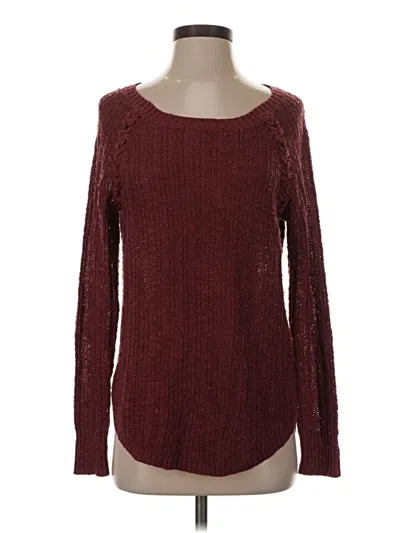 Pre-owned Pink Republic Pullover Sweater In Burgundy