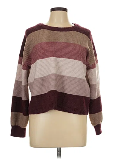 Pre-owned Pink Republic Pullover Sweater In Burgundy