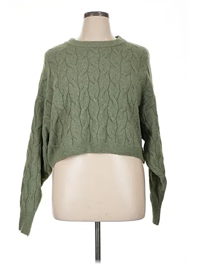 Pre-owned Pink Republic Pullover Sweater In Green