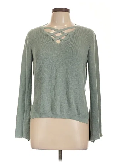 Pre-owned Pink Republic Pullover Sweater In Green