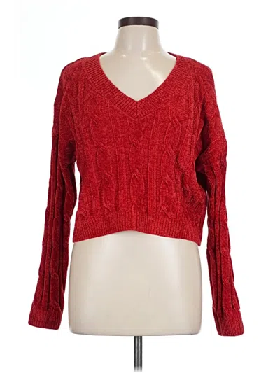 Pre-owned Pink Republic Pullover Sweater In Red