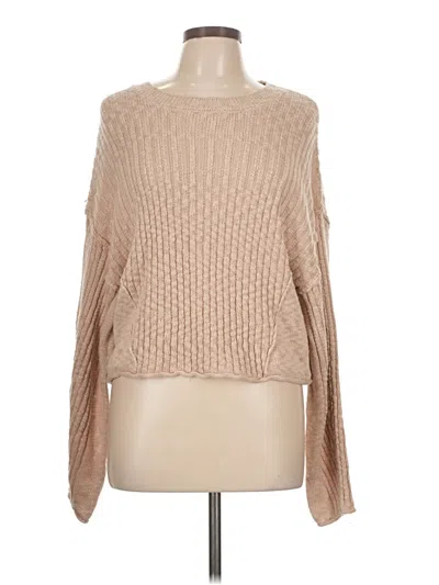 Pre-owned Pink Republic Pullover Sweater In Tan