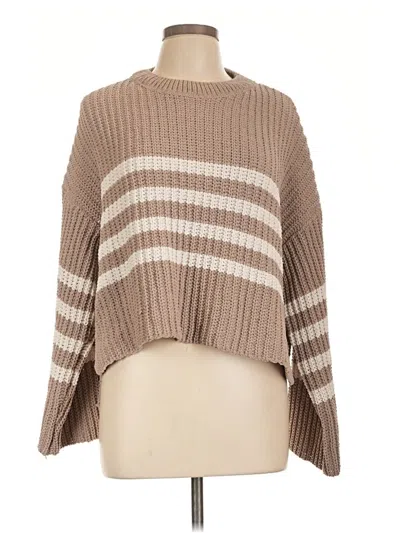 Pre-owned Pink Republic Pullover Sweater In Tan
