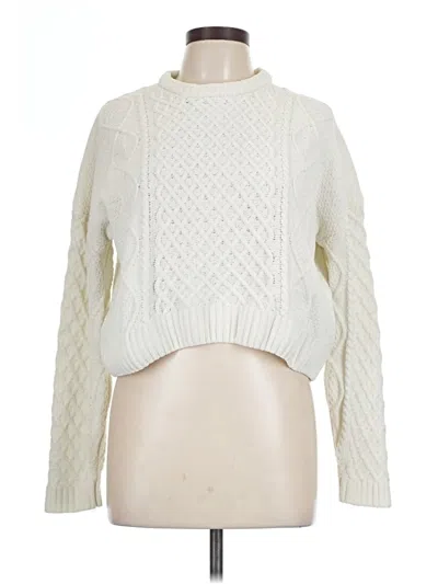 Pre-owned Pink Republic Pullover Sweater In White