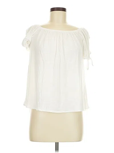 Pre-owned Pink Republic Short Sleeve Blouse In Ivory