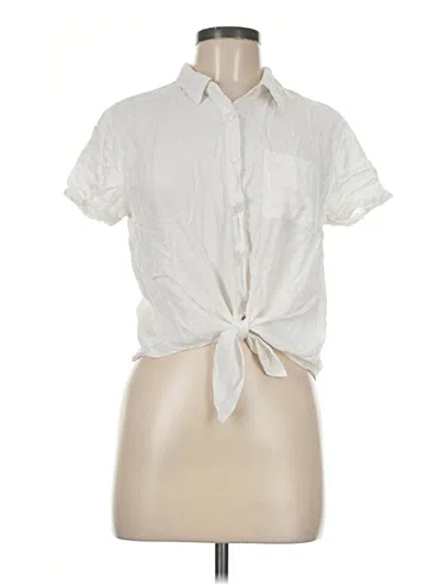 Pre-owned Pink Republic Short Sleeve Blouse In Ivory