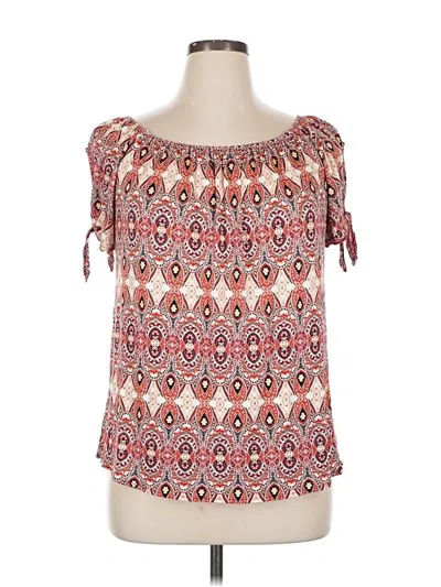 Pre-owned Pink Republic Short Sleeve Blouse In Orange