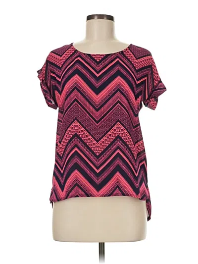 Pre-owned Pink Republic Short Sleeve Blouse In Pink