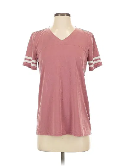 Pre-owned Pink Republic Short Sleeve T-shirt In Burgundy