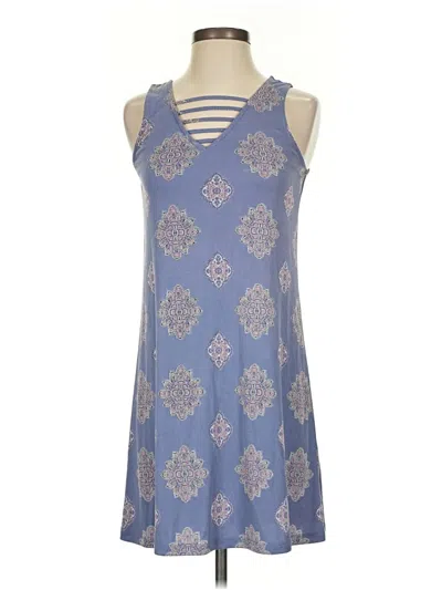 Pre-owned Pink Republic Sleeveless Top Blue Halter Neckline Tops